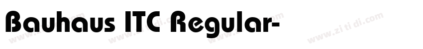 Bauhaus ITC Regular字体转换